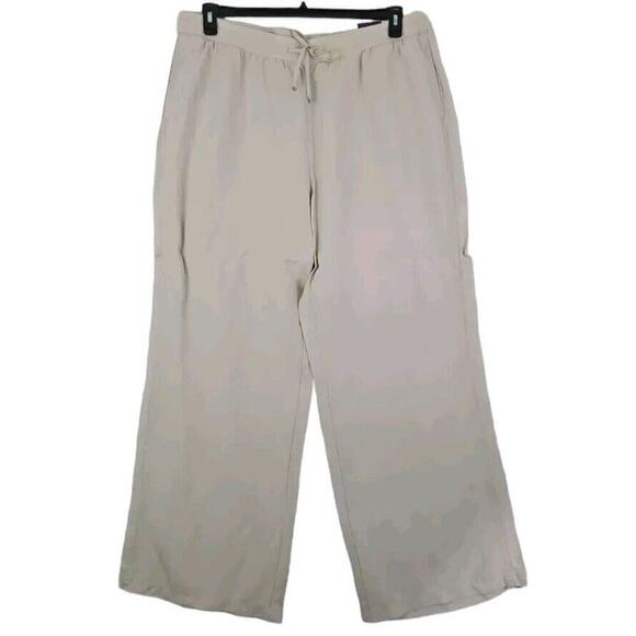 LANE BRYANT ~Woman Size 22/24~ Off-White Linen Blend Wide Leg Pants NWT $59.95 - Picture 1 of 9